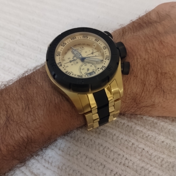 Invicta Platinum Select Coalition Forces Gold/Black two-tone Bracelet 50mm Mens - Picture 10 of 13